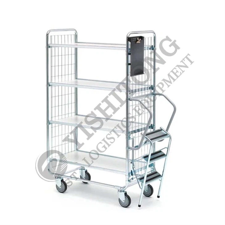 Warehouse Picking Trolley With Steps