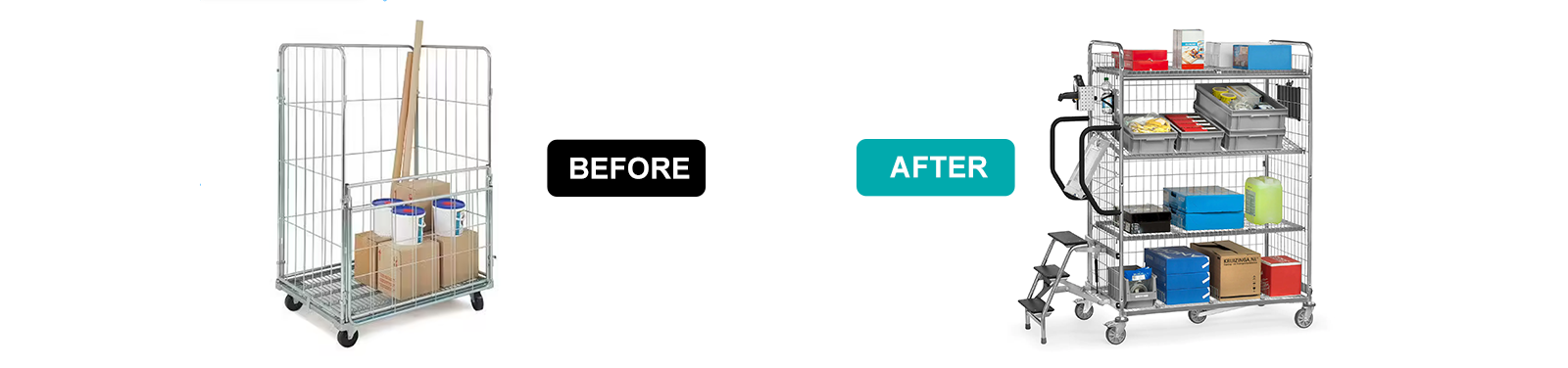 before after-picking troley before after-picking troley